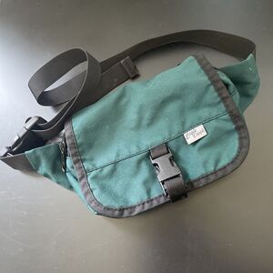 Vintage Eagle Creek Fanny Waist Pack Bag Green‎ black utility outdoor travel